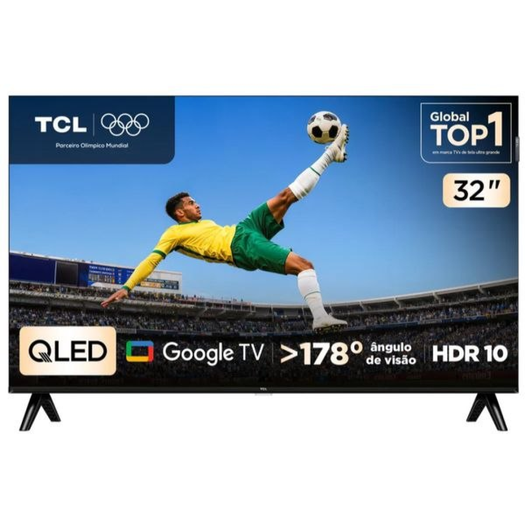 Smart TV 32" TCL QLED FHD 32S5k Google TV | CUPOM + PIX