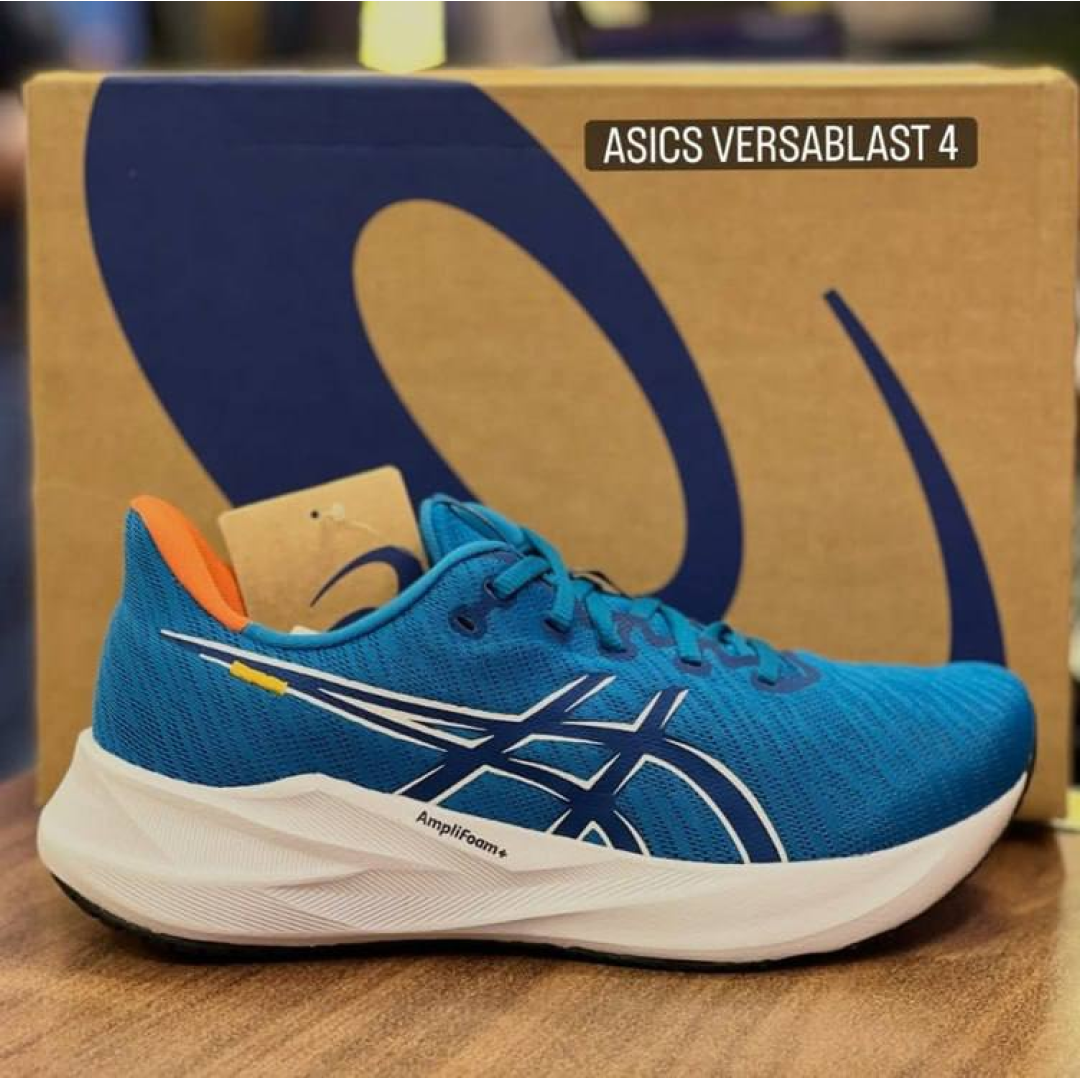 Tênis Masculino Versablast 4 Asics Azul Liso 42 Br