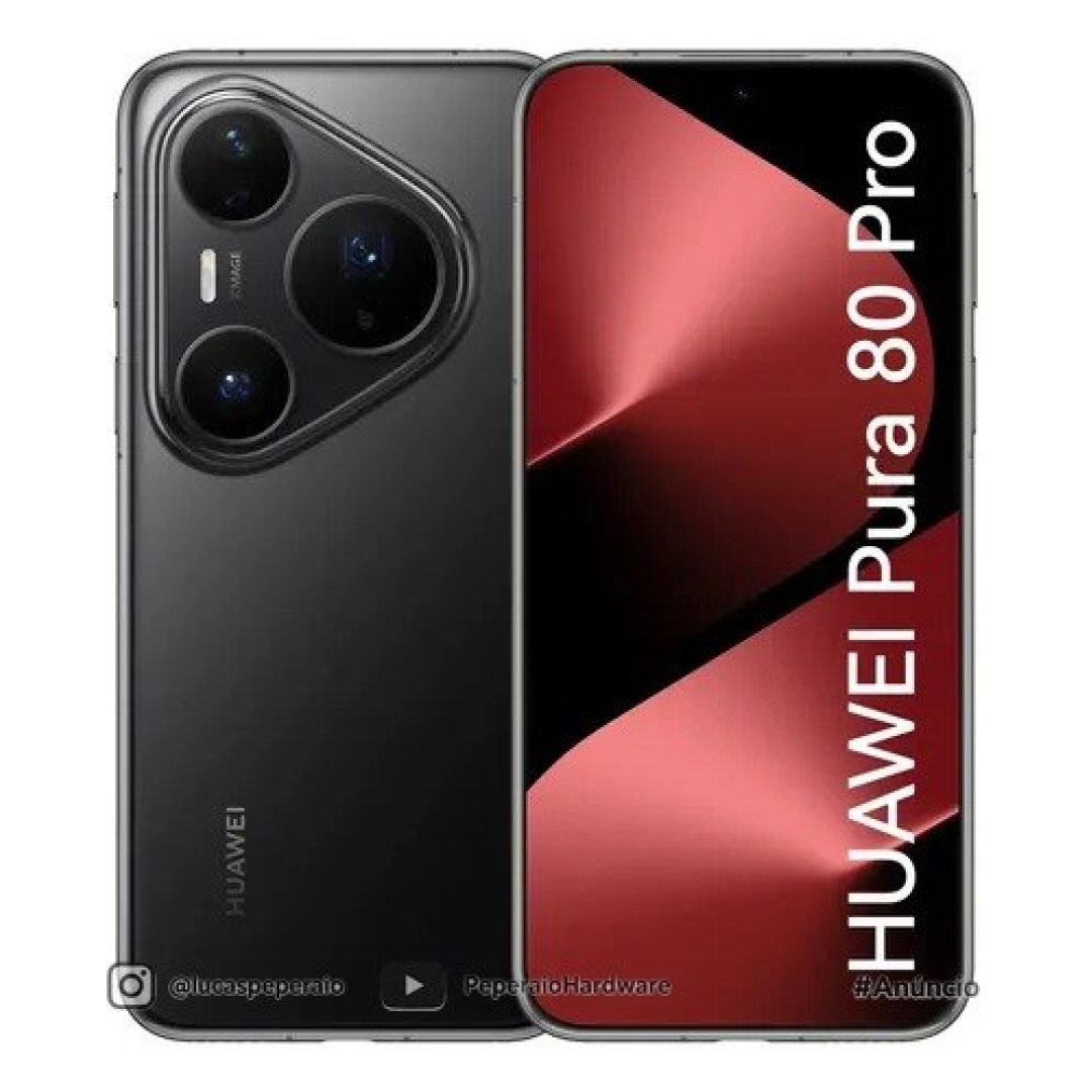 PARCELADO! Smartphone HUAWEI Pura 80 Pro 12GB+512GB Câmera Ultra-iluminação de 1 Polegada Câmera Teleobjetiva Macro Ultra-iluminação Cancelamento de Ruído por IA 5.17 Ah Dual SuperCharge Celular Preto