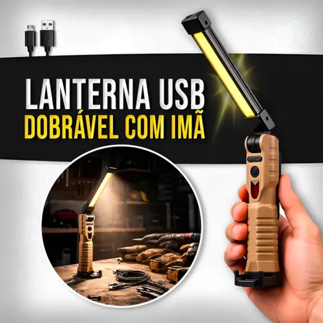 Lanterna Led com Power Bank