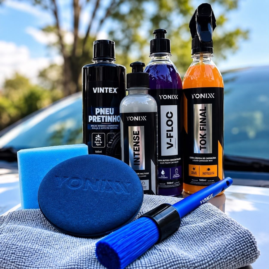 Kit Shampoo Vonixx V-Floc + Cera Tok Final + Revitalizador Intense + Pretinho Vintex + Acessórios