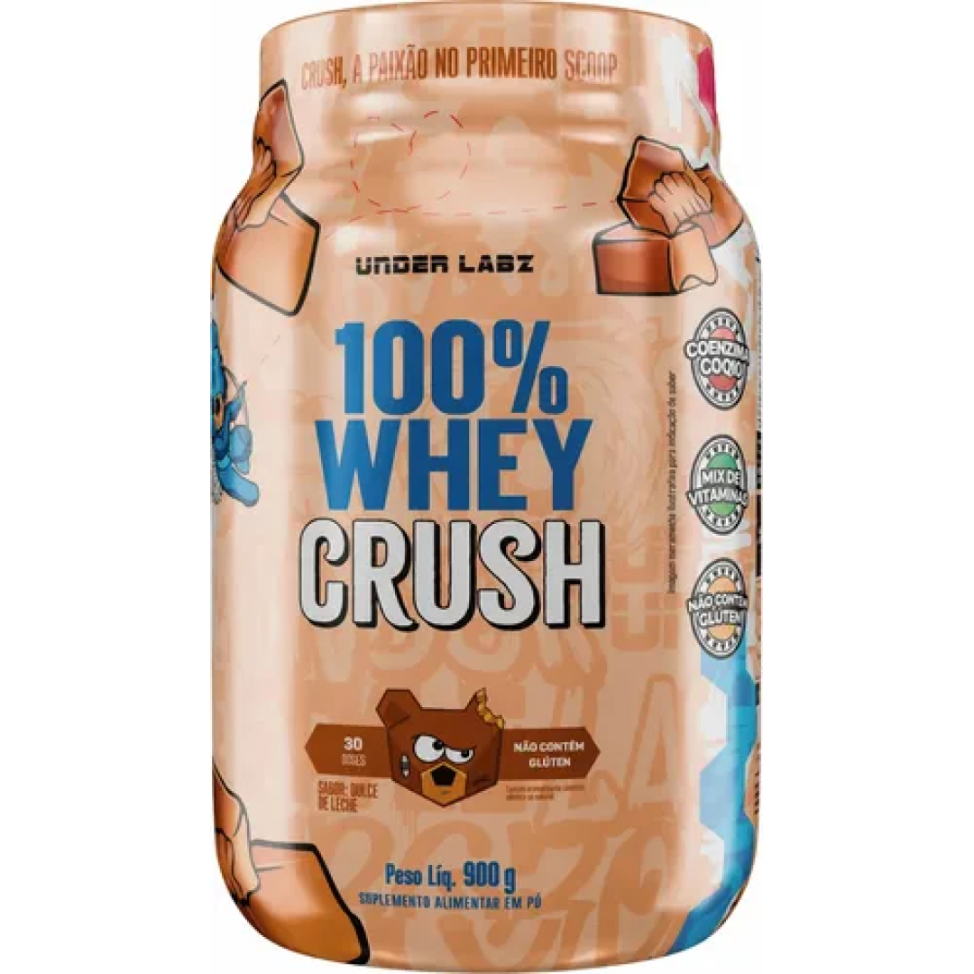 100% Whey Crush Under Labz Concentrado Coenzima Q10 Bcaa's