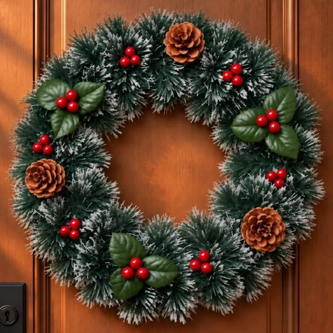 Guirlanda de Natal para Porta 30cm Luxo