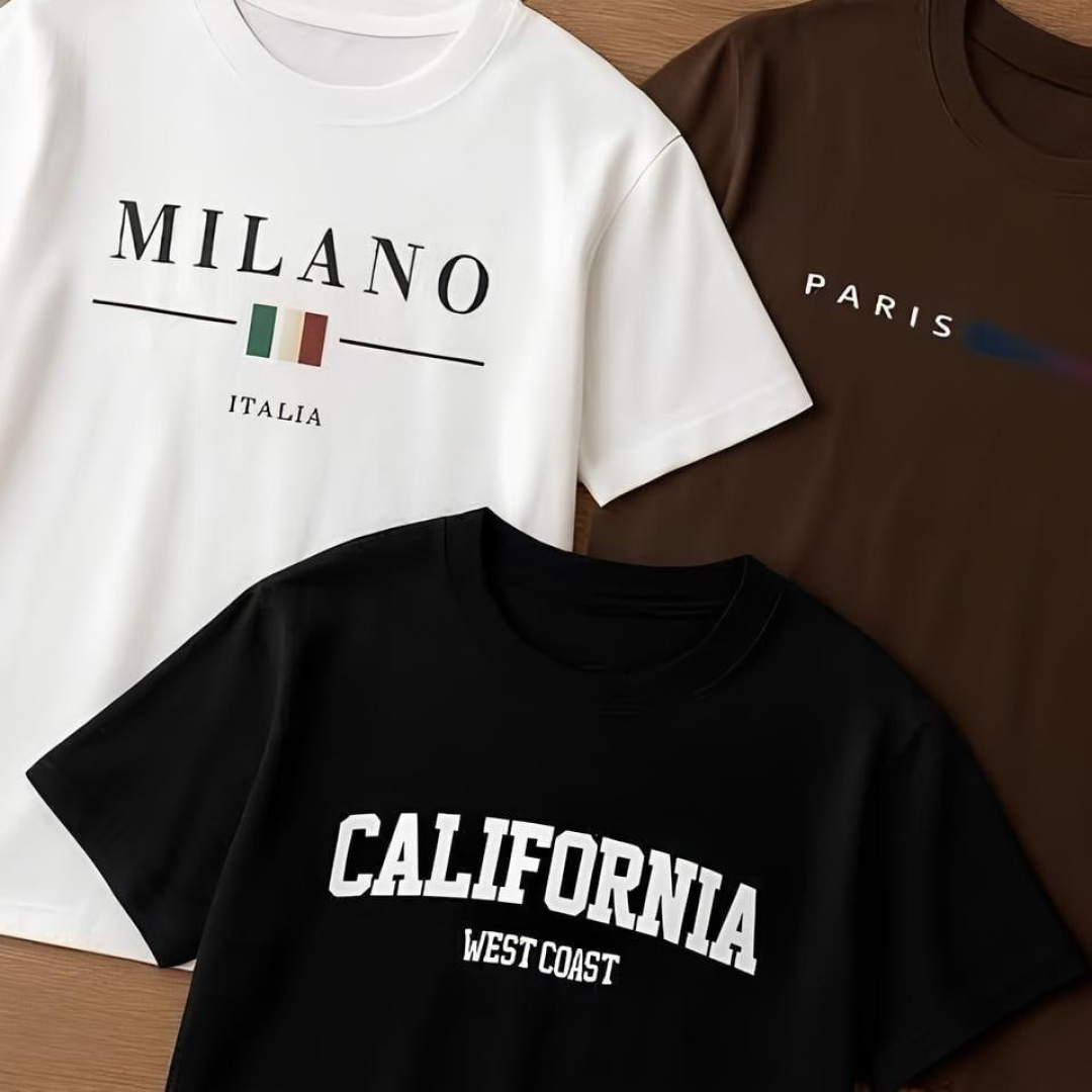 Kit 3 Camisetas Premium Casual