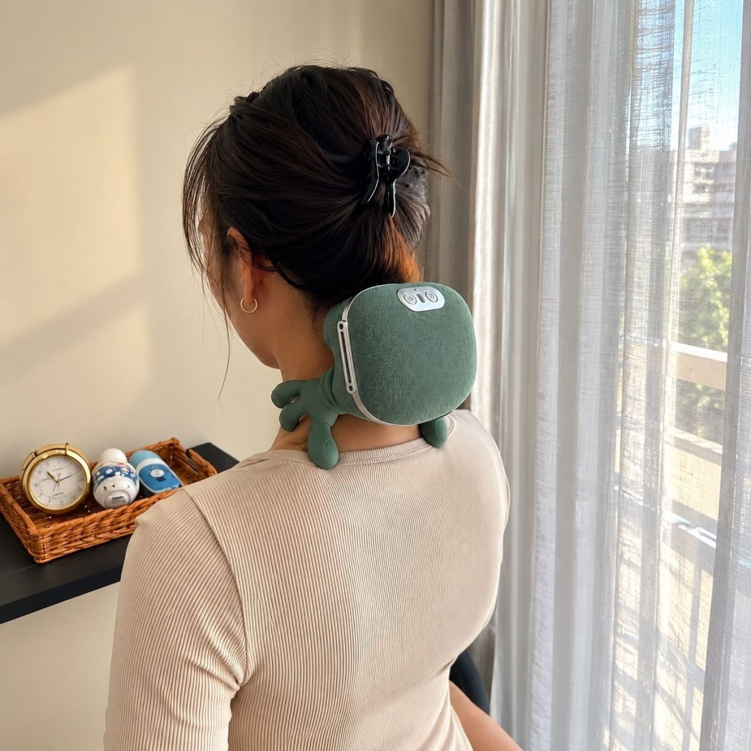 Massageador Pescoço Ombro Recarregavél 3D Com Aquecimento