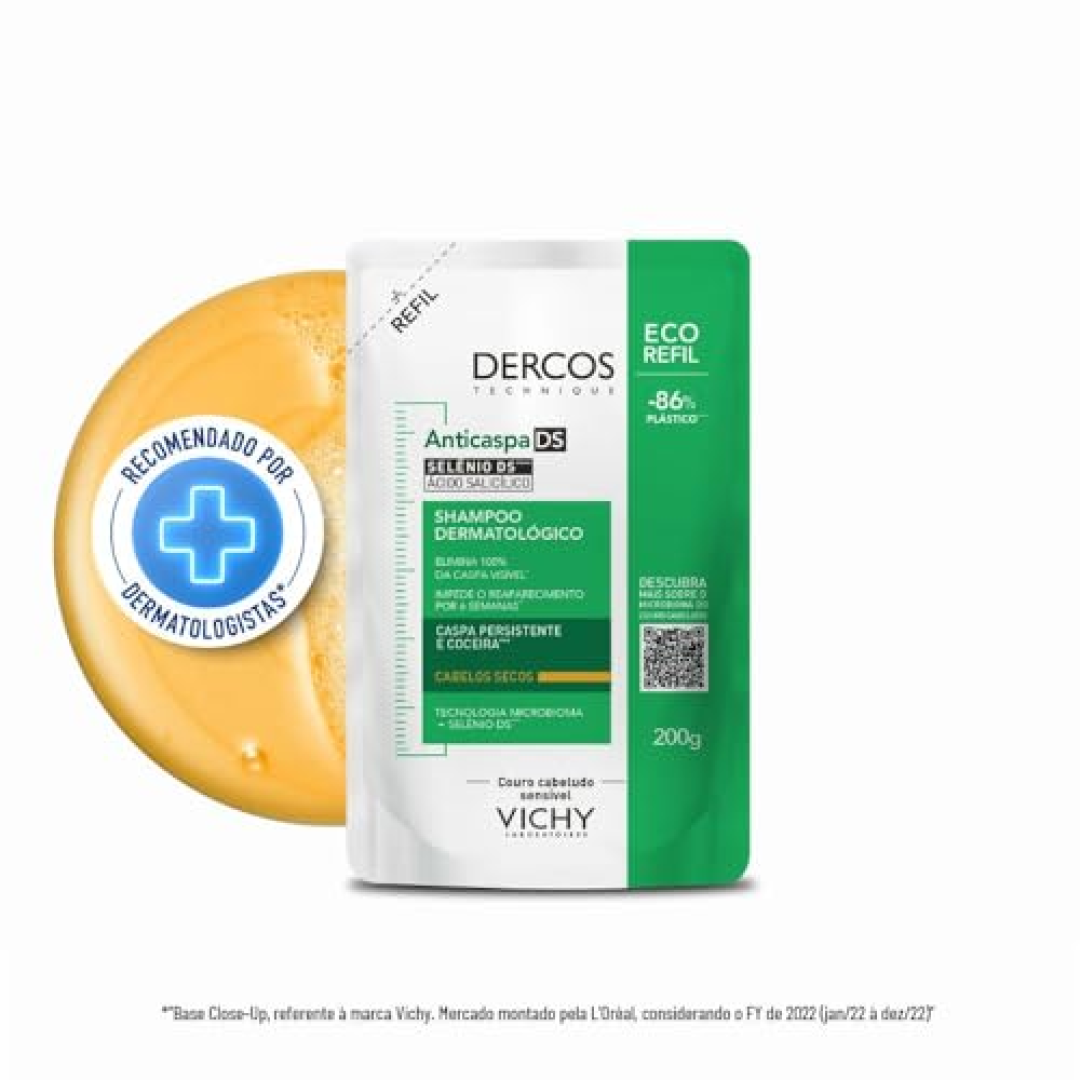 Refil Shampoo Anticaspa Dercos 200g