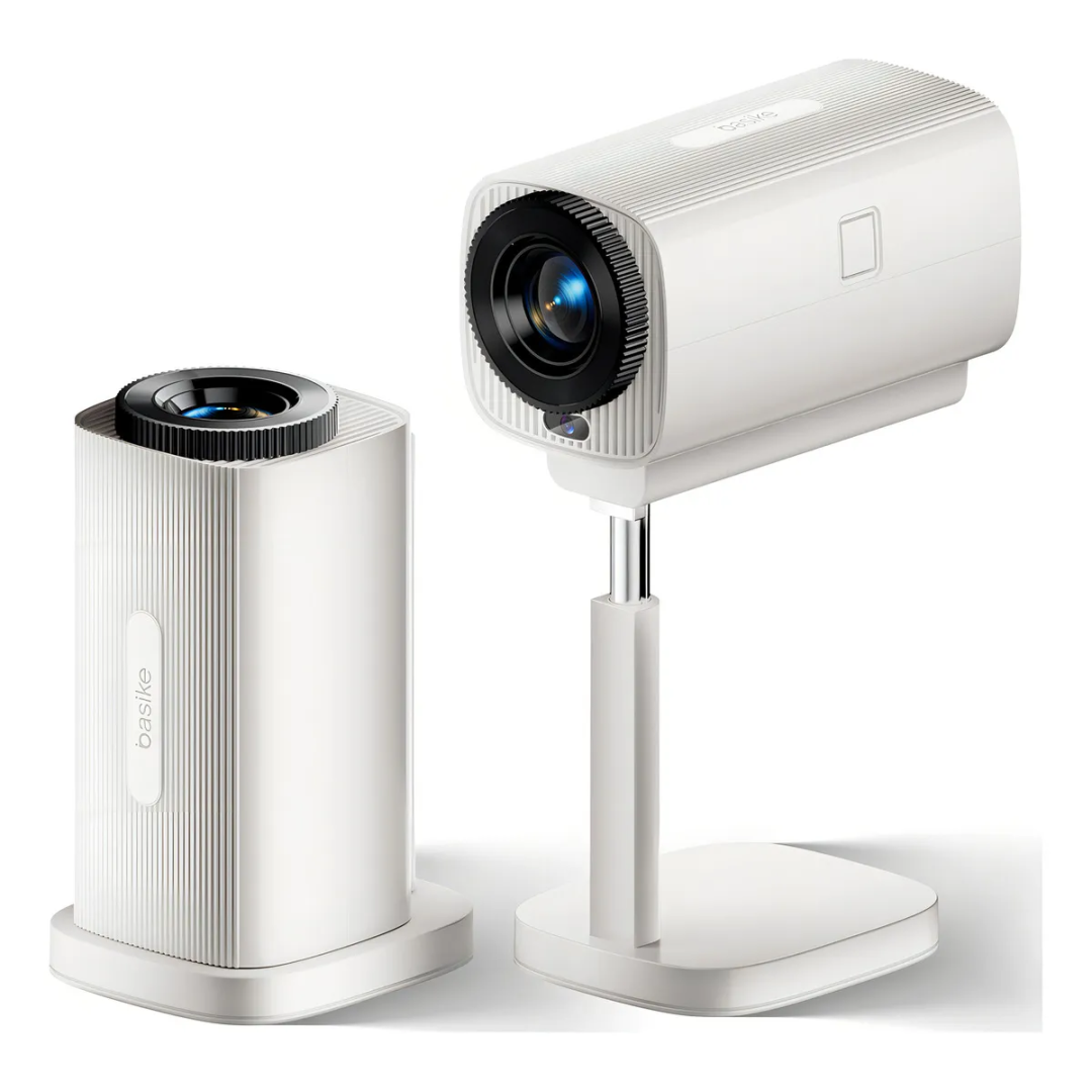 Projetor Smart Basike Ba-TY213 4K Full HD Android 11 Wi-Fi 6 Bluetooth 12000 Lúmens Branco Rotação 180 Graus Home Cinema