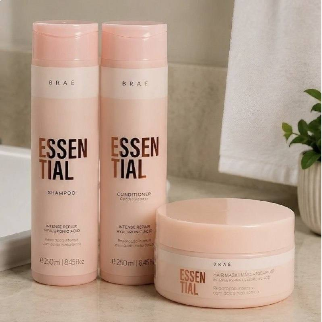 Braé Essential Kit Shampoo250ml+cond250ml+máscara200g