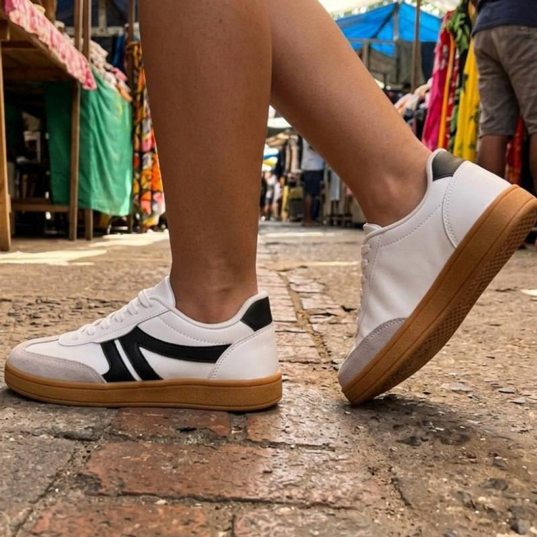 Tênis Feminino Lumiss Elástico Confortável Blogueira Casual