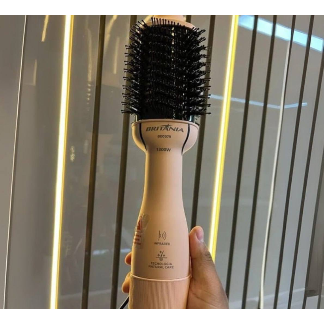 Escova Secadora Britânia Soft 4 em 1 1300W BEC07R Bivolt