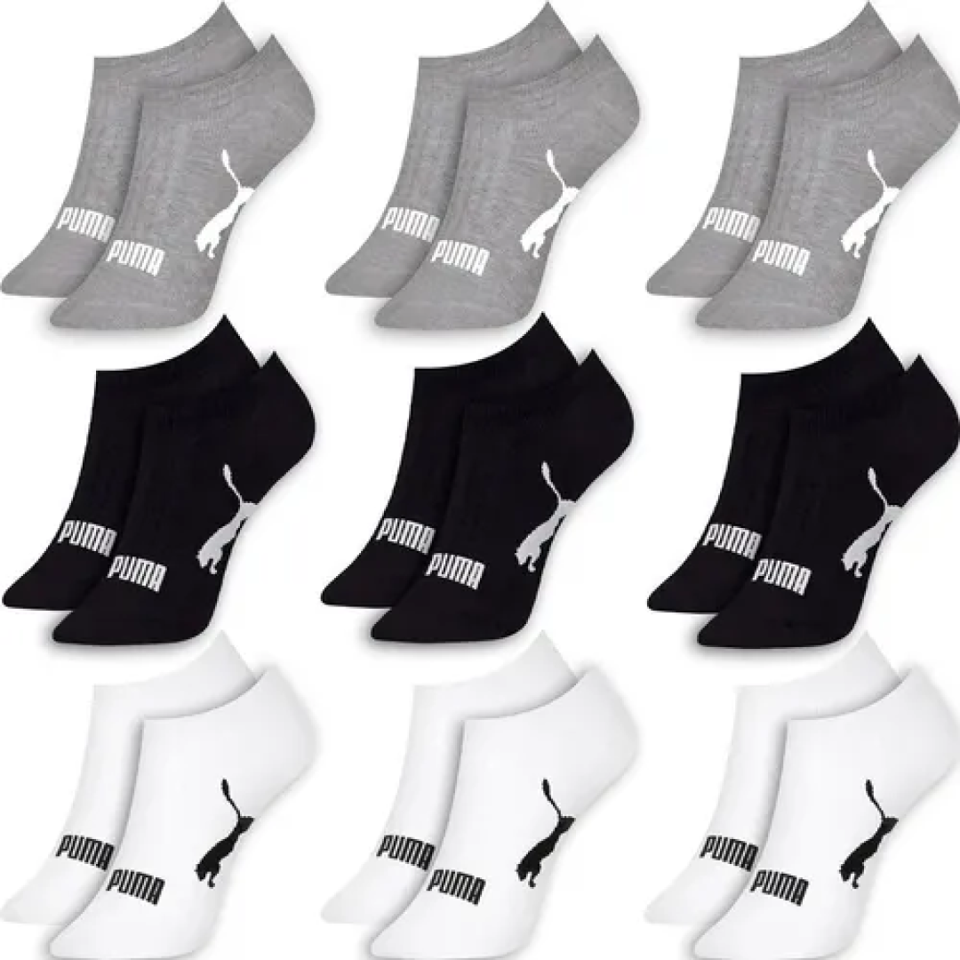 Kit com 9 Pares Meias Puma Soquete