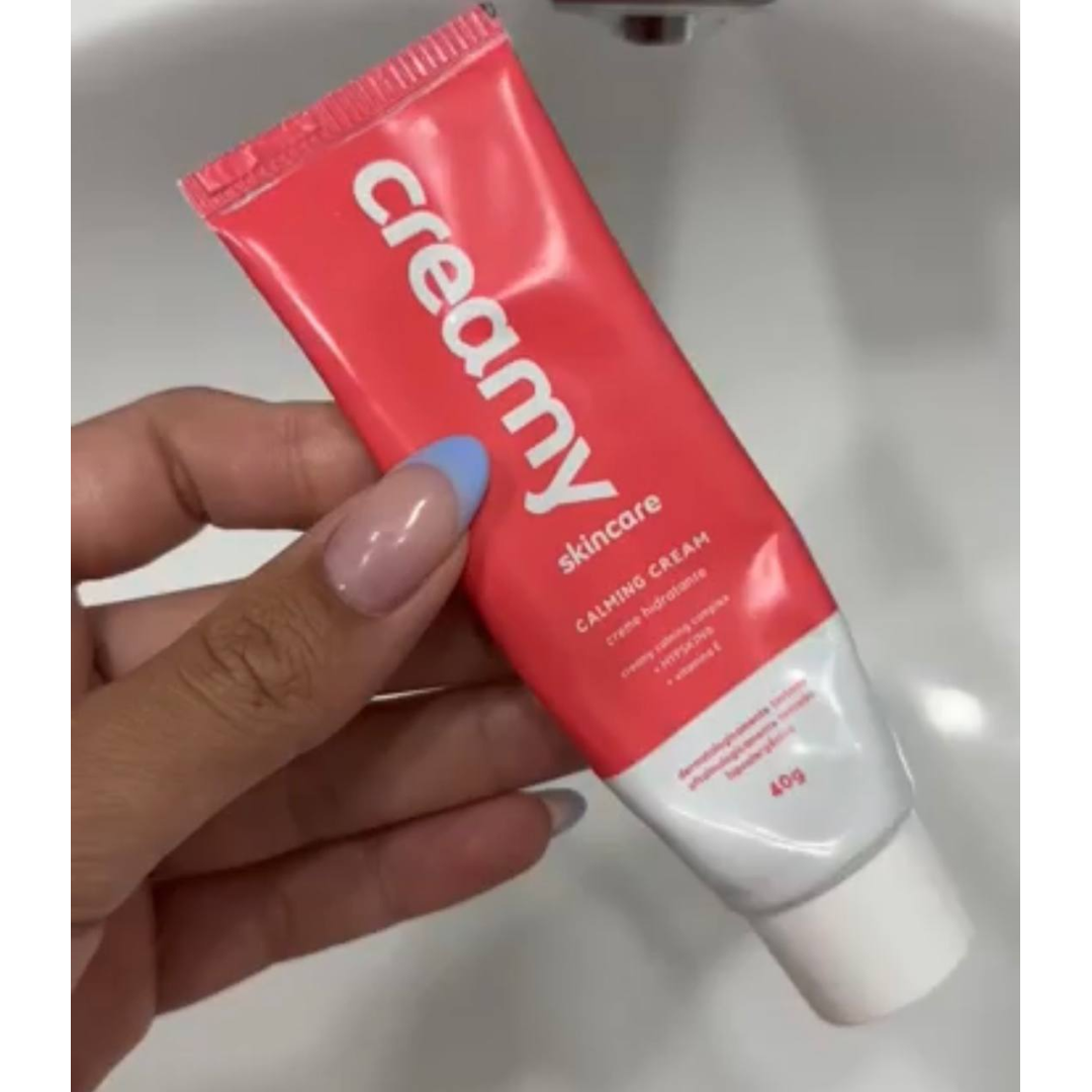 Creamy Skincare Calming Cream 40g | Acalma A Pele Sensibilizada, Alívio Rápido Em Casos De Vermelhidão, Rápida Absorção | Todos Os Tipos De Pele, Espe...
