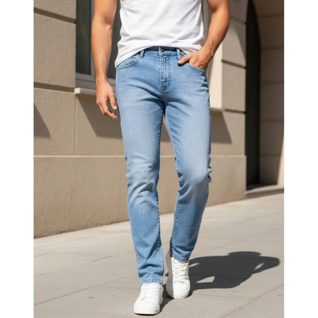 Calça Jeans Slim Básica Polo Wear Jeans Claro Jeans Claro 46