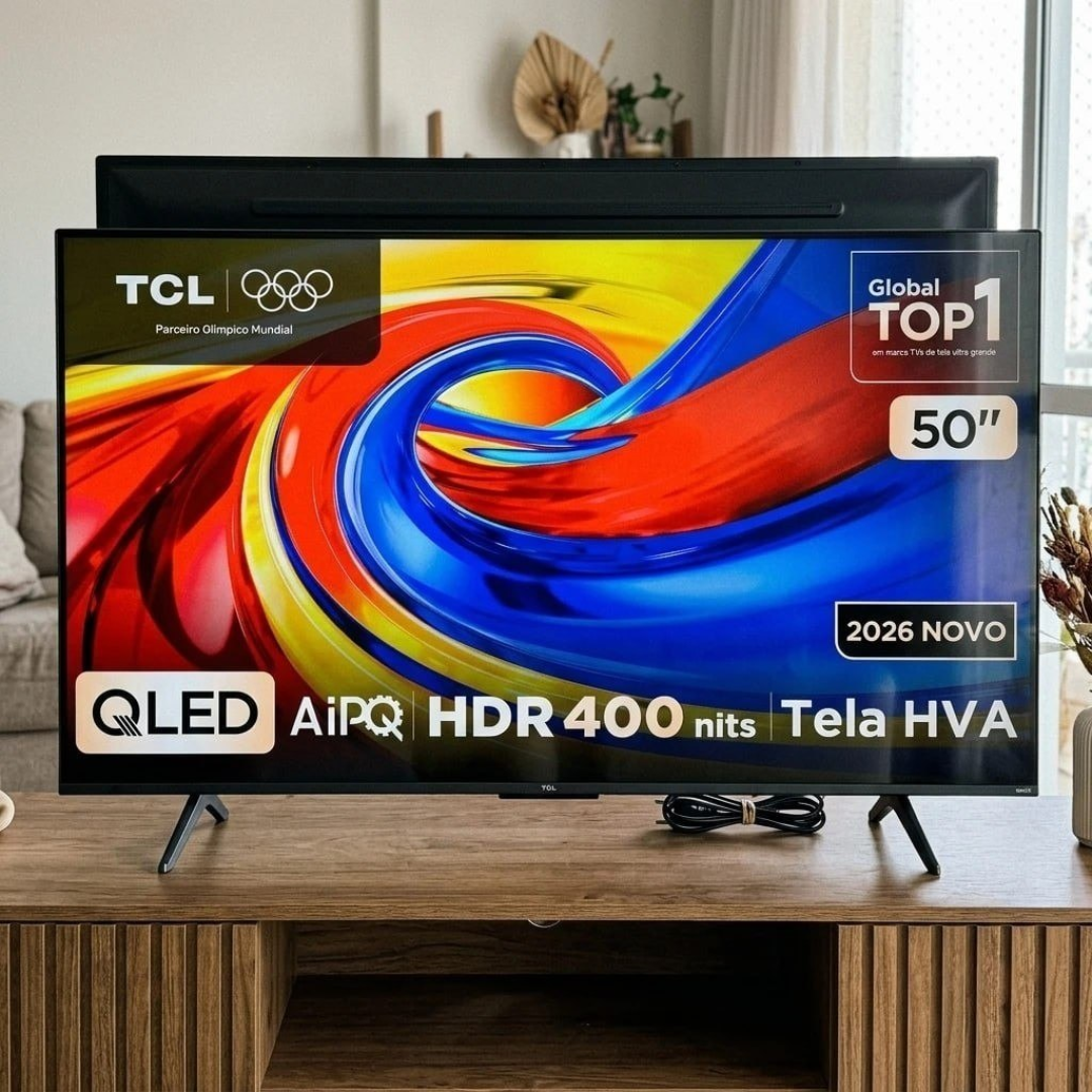 Smart TV TCL 50 Polegadas QLED 4K P7L WiFi Bluetooth Google TV HDR10+ 60 Hz AIPQ 50P7L