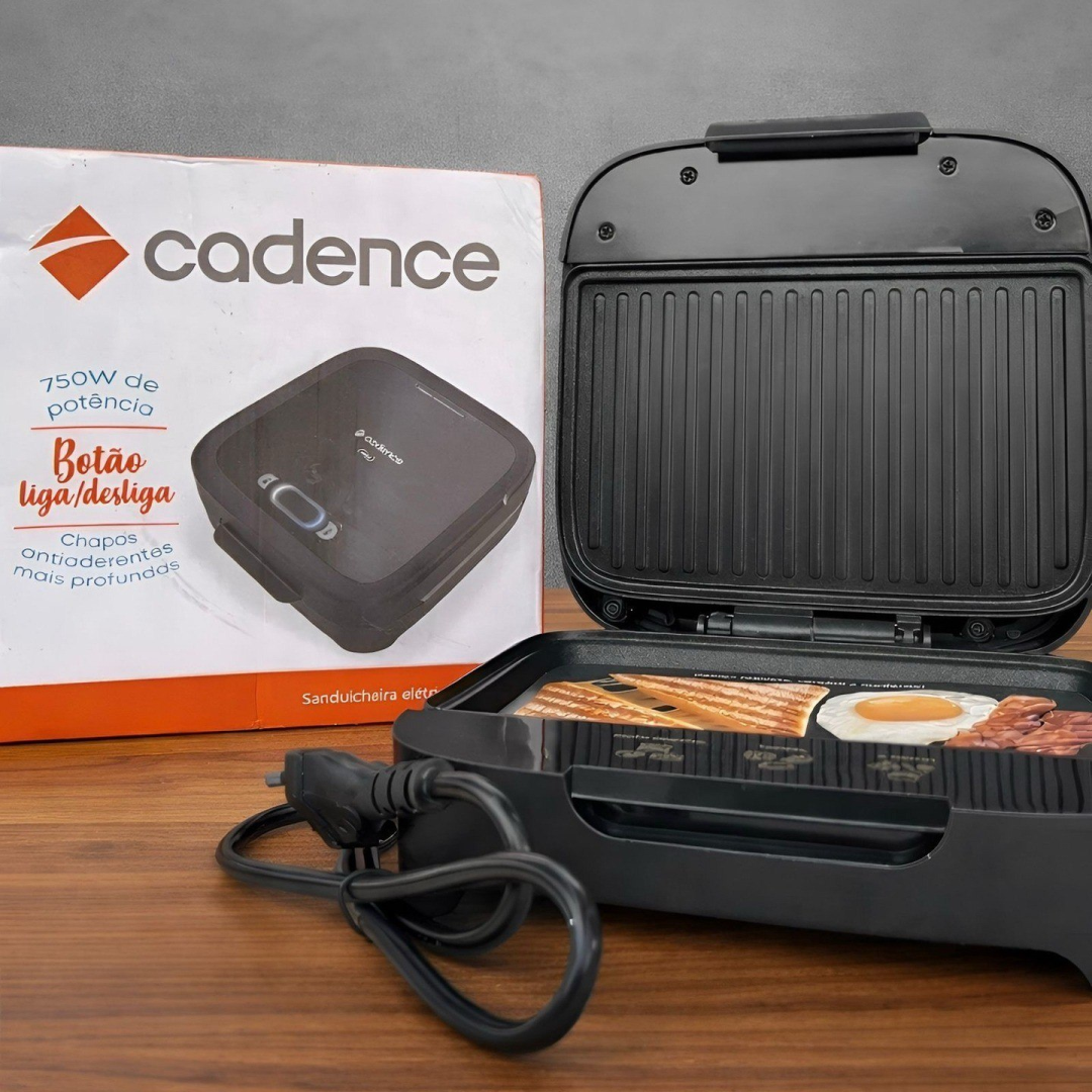 Sanduicheira Elétrica Cadence SAN400 Potência de 750W 127v