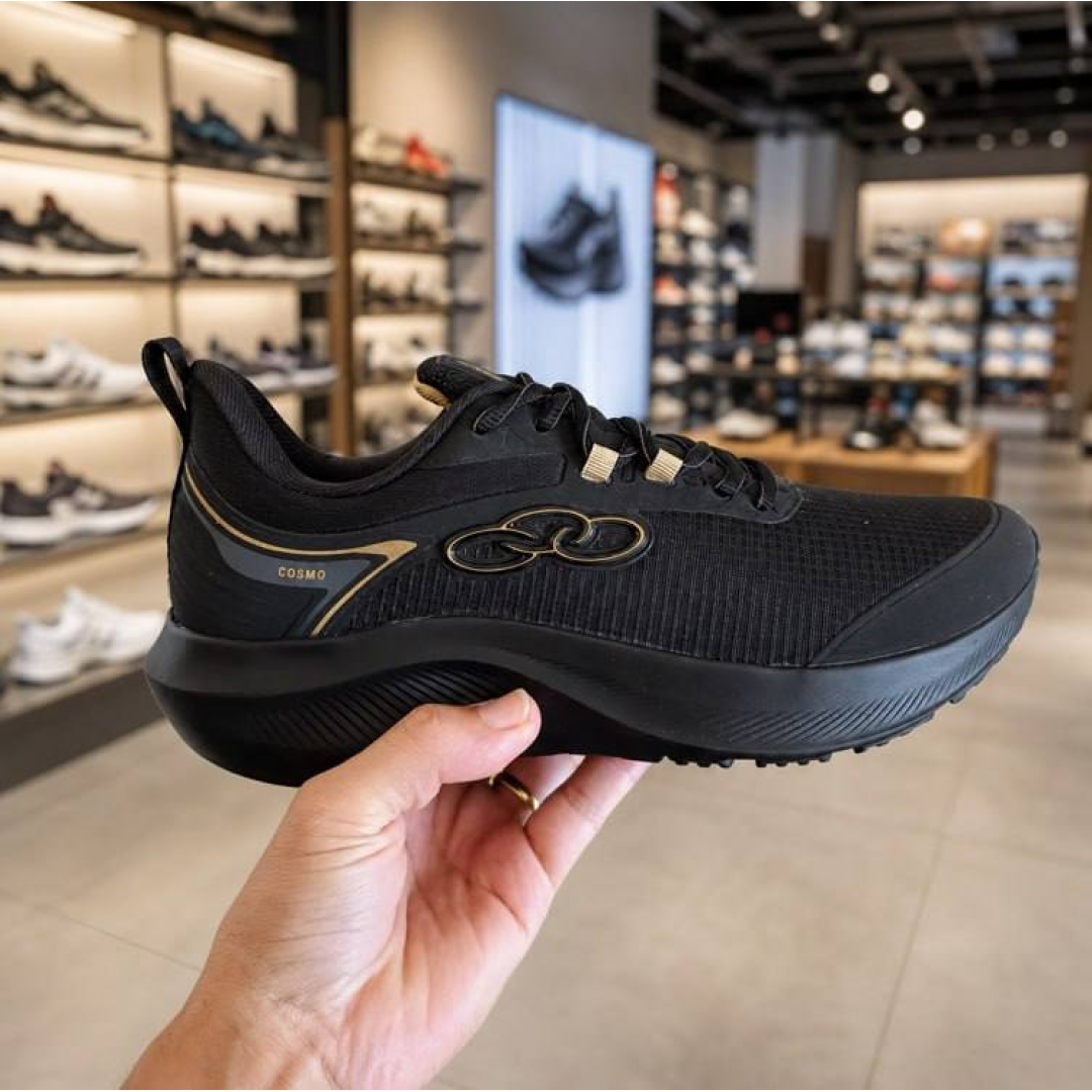 Tênis Olympikus Masculino Cosmo Preto/preto Liso 42 Br
