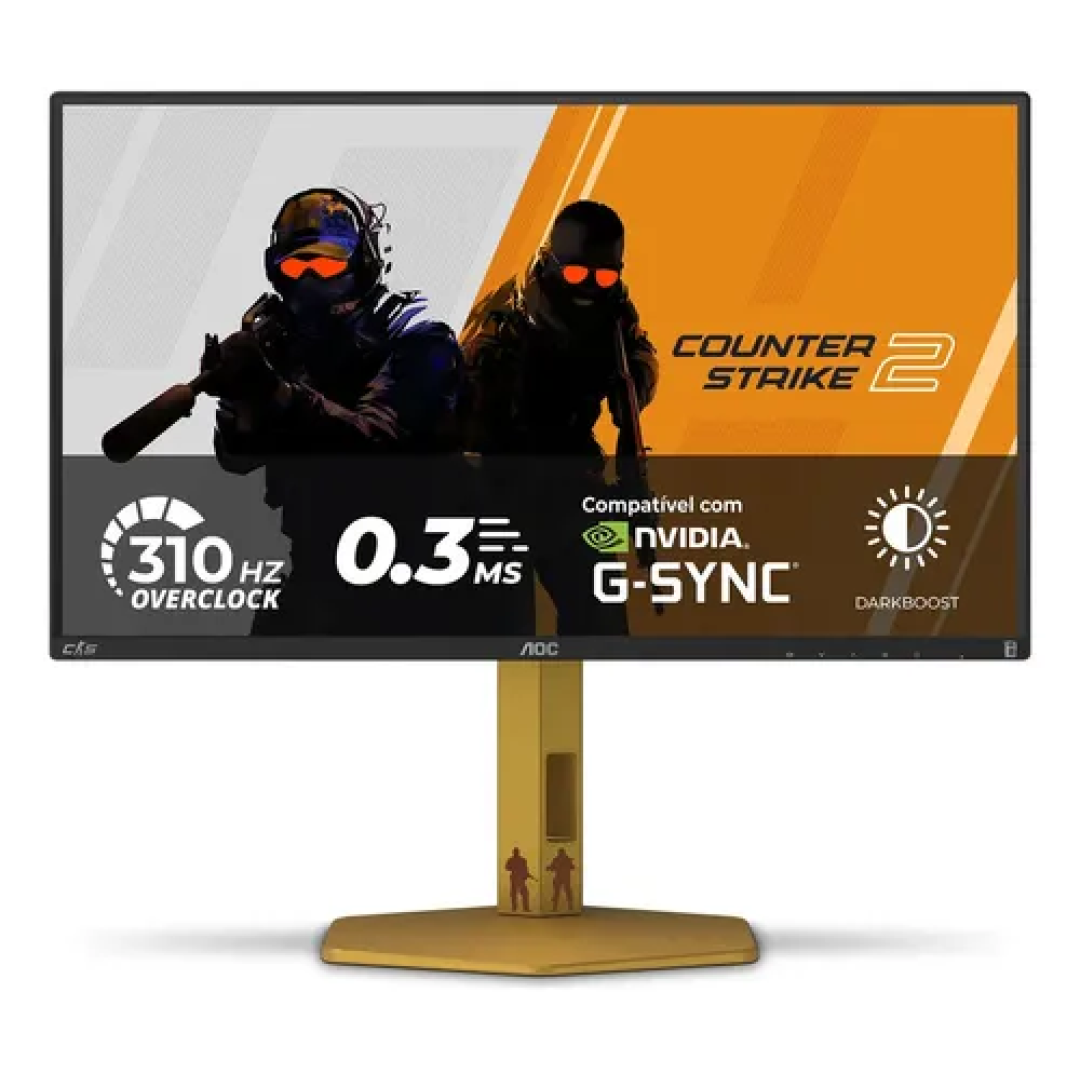 Monitor Gamer AOC AGON CS2 25" 310Hz 0.3ms HDR400 IPS Base Ajustável CS25G
