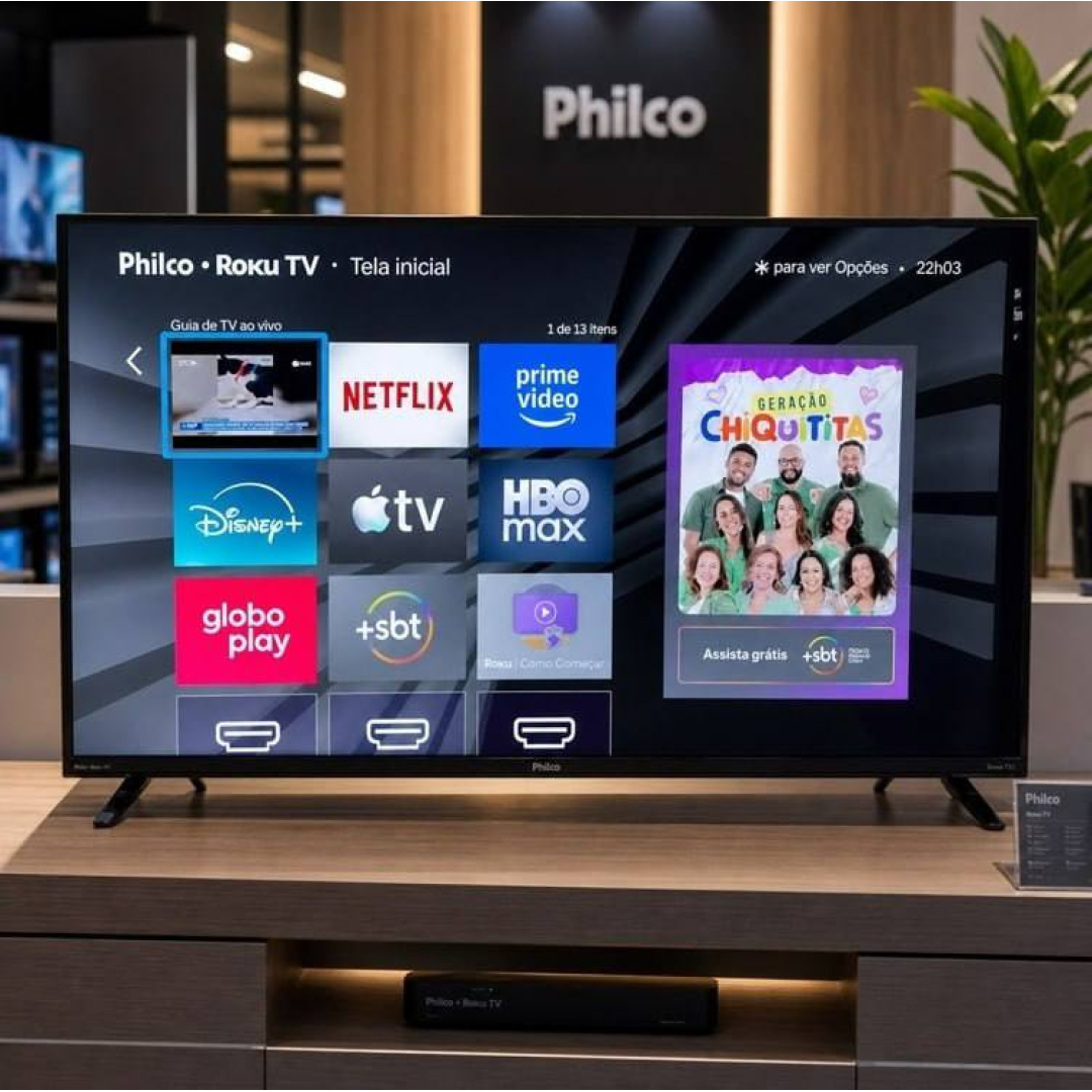 Smart Tv Philco 40'' Full Hd Roku Tv Hdr10 Dolby Áudio P40cra