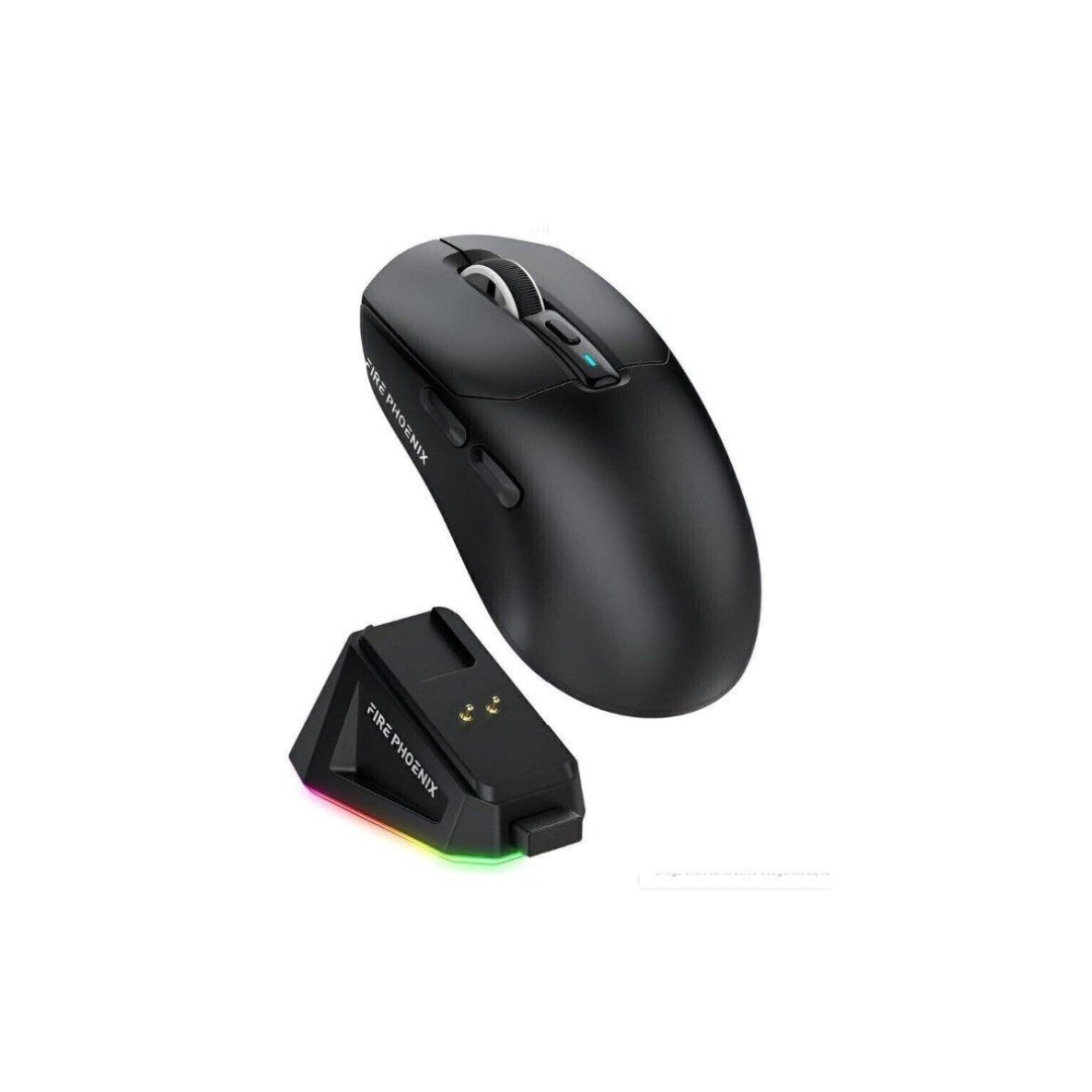 Mouse Gamer Sem Fio Fire Phoenix 24000dpi Paw3311 Bk-r3x Cor Preto