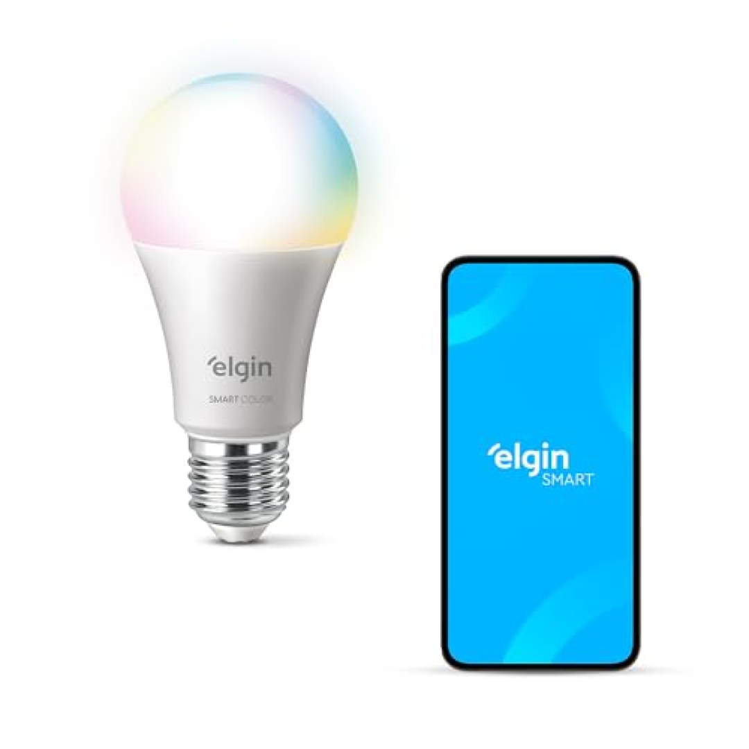 Lâmpada Inteligente Smart Color 10W Elgin RGB Wifi