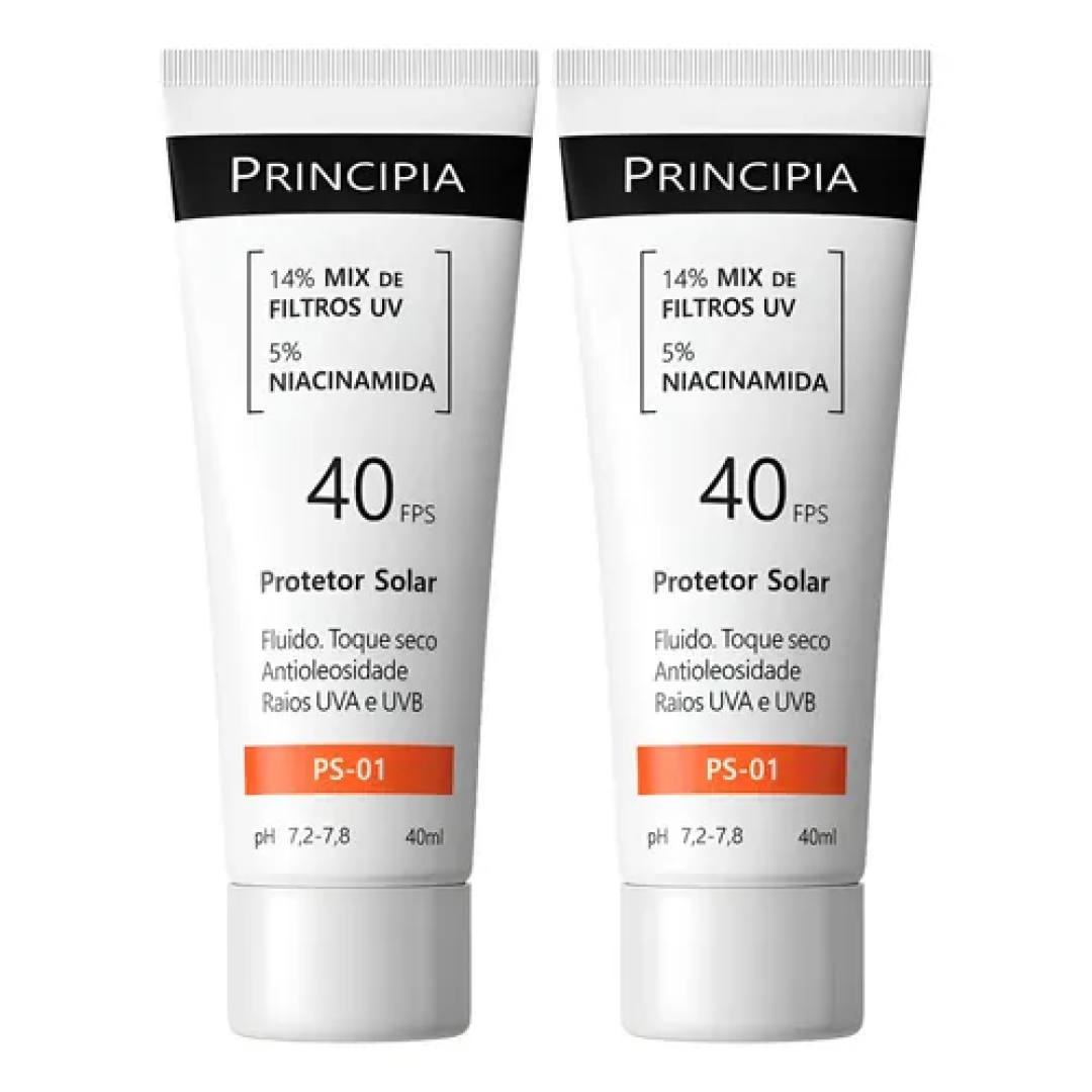Kit com 2 Protetor Solar Facial PS-01 FPS 40