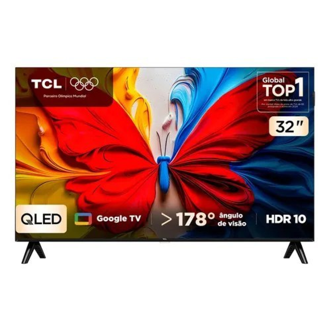 Smart Tv Tcl 32 Polegadas Qled Full Hd S5k Wifi Bluetooth Google Tv 2 Hdmi Hdr10 Dolby Audio 32s5k