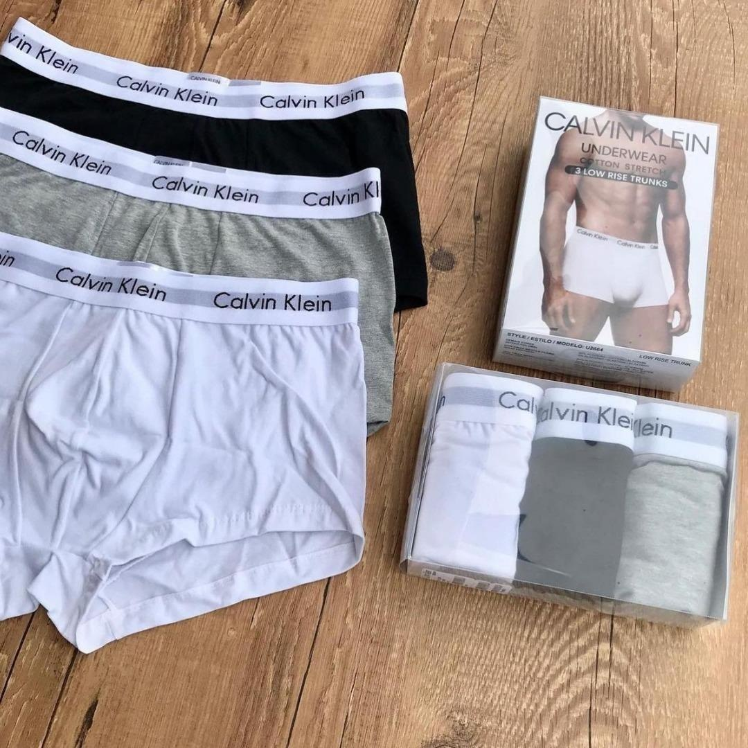Kit com 3 Cuecas Boxer Trunk Cotton Rib Calvin Klein