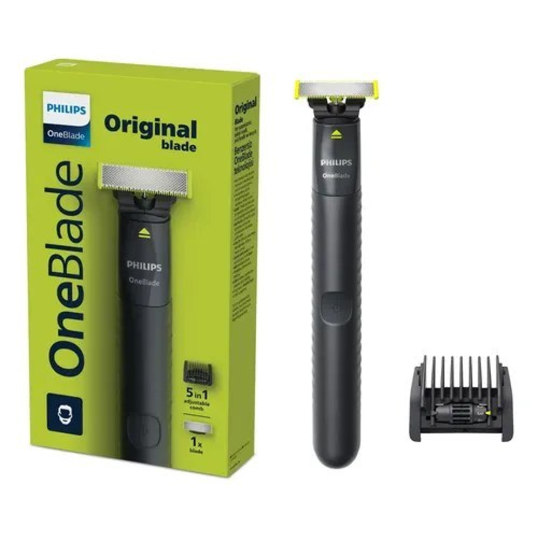 Barbeador e Aparador Elétrico Philips OneBlade com Pente 5 em 1, Sem Fio e À Prova D'Água Qp1425/10