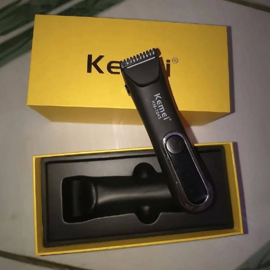 Barbeador Eletrico Depilador Pelo Removedor Intimo Kemei Preto 127/220v