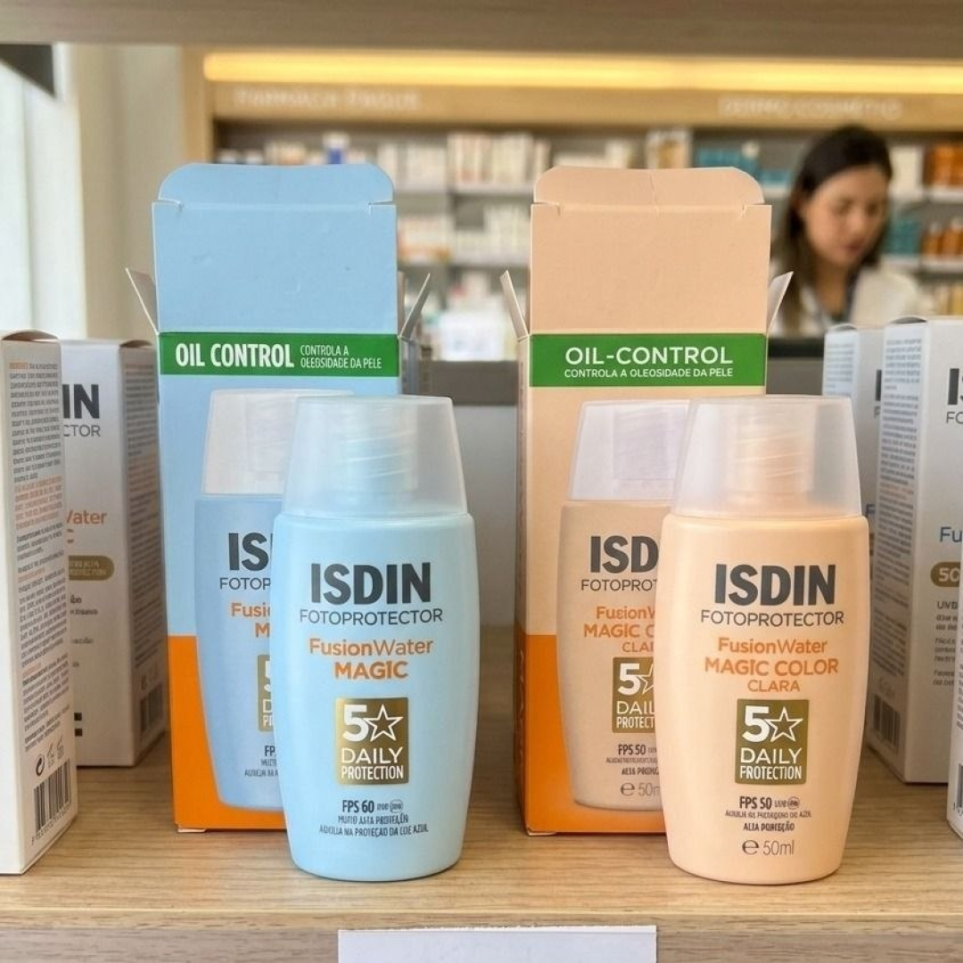 ISDIN Protetor Solar Facial Fusion Water 5 Stars Sem Cor FPS 60 - 50ml