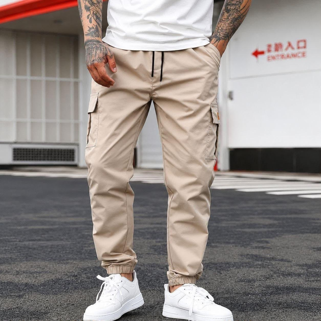 Calça Jogger Cargo Sarja Streetwear