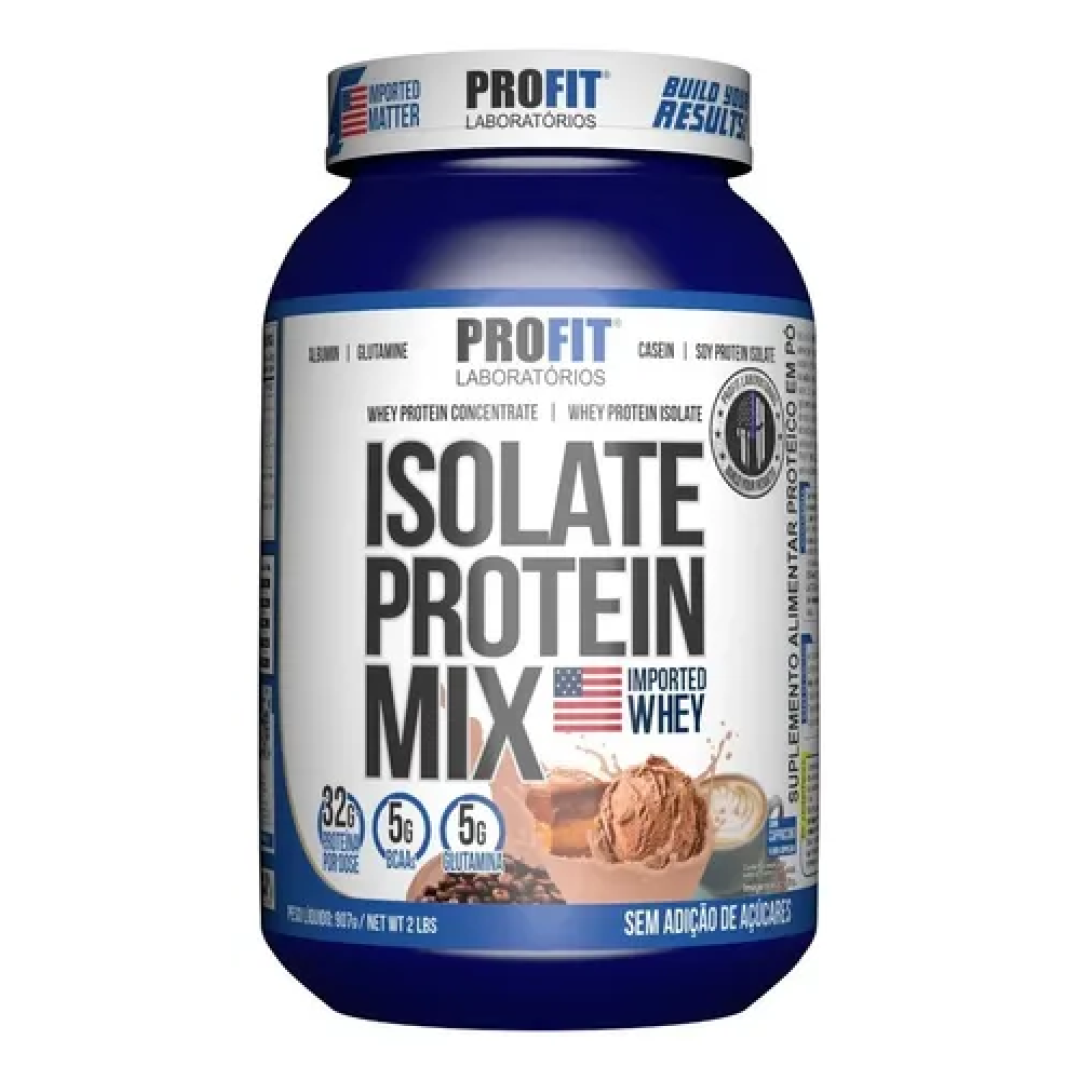 Suplemento en pó ProFit Laboratórios Proteínas de Isolate Protein Mix sabor cappuccino x 907g