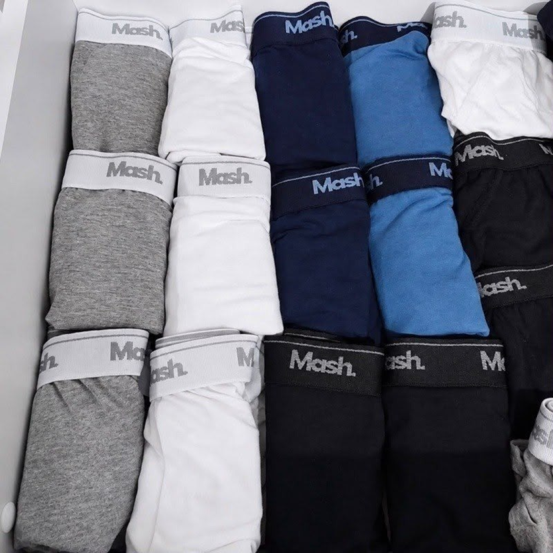 Kit com 10 Cuecas Boxer Algodão Mash