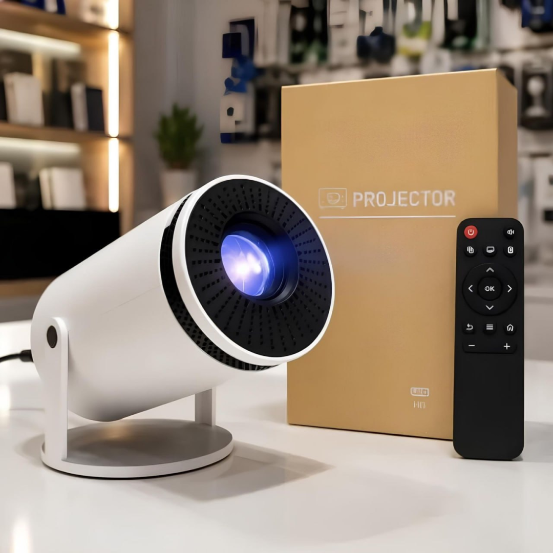 Projetor Portátil 4k Hd Android 11.0 Smart Wifi 5g Bluetooth Branco 127/220v