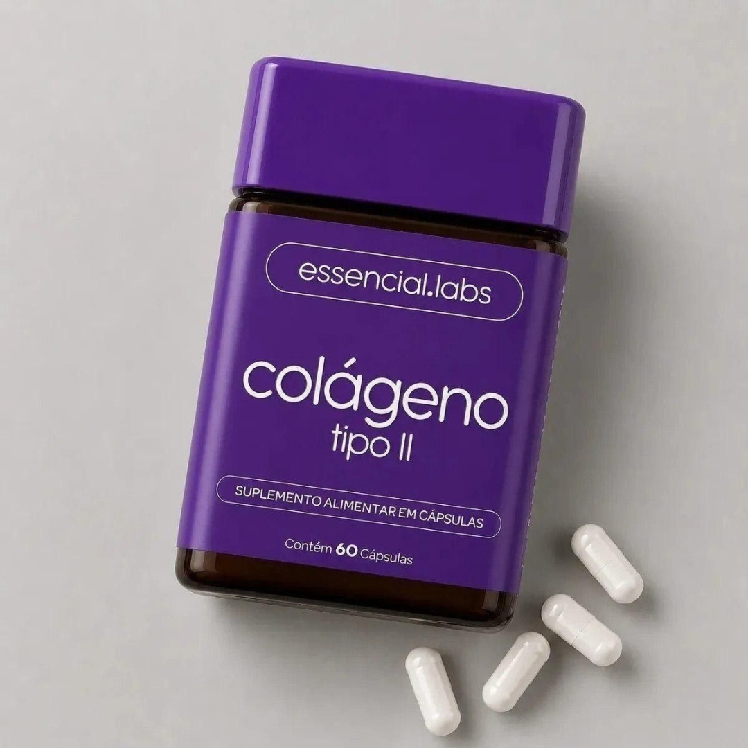 Kit com 2 Colágeno Tipo 2 45mg 60 Caps Essencial Labs