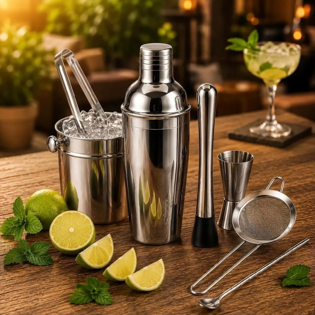 Kit Coqueteleira Inox 750ml