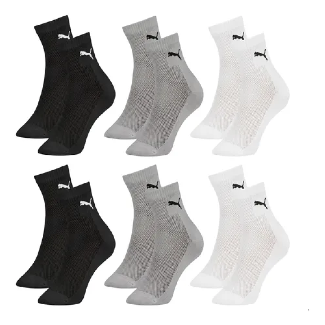 Kit com 6 Pares Meias Puma Cano Médio