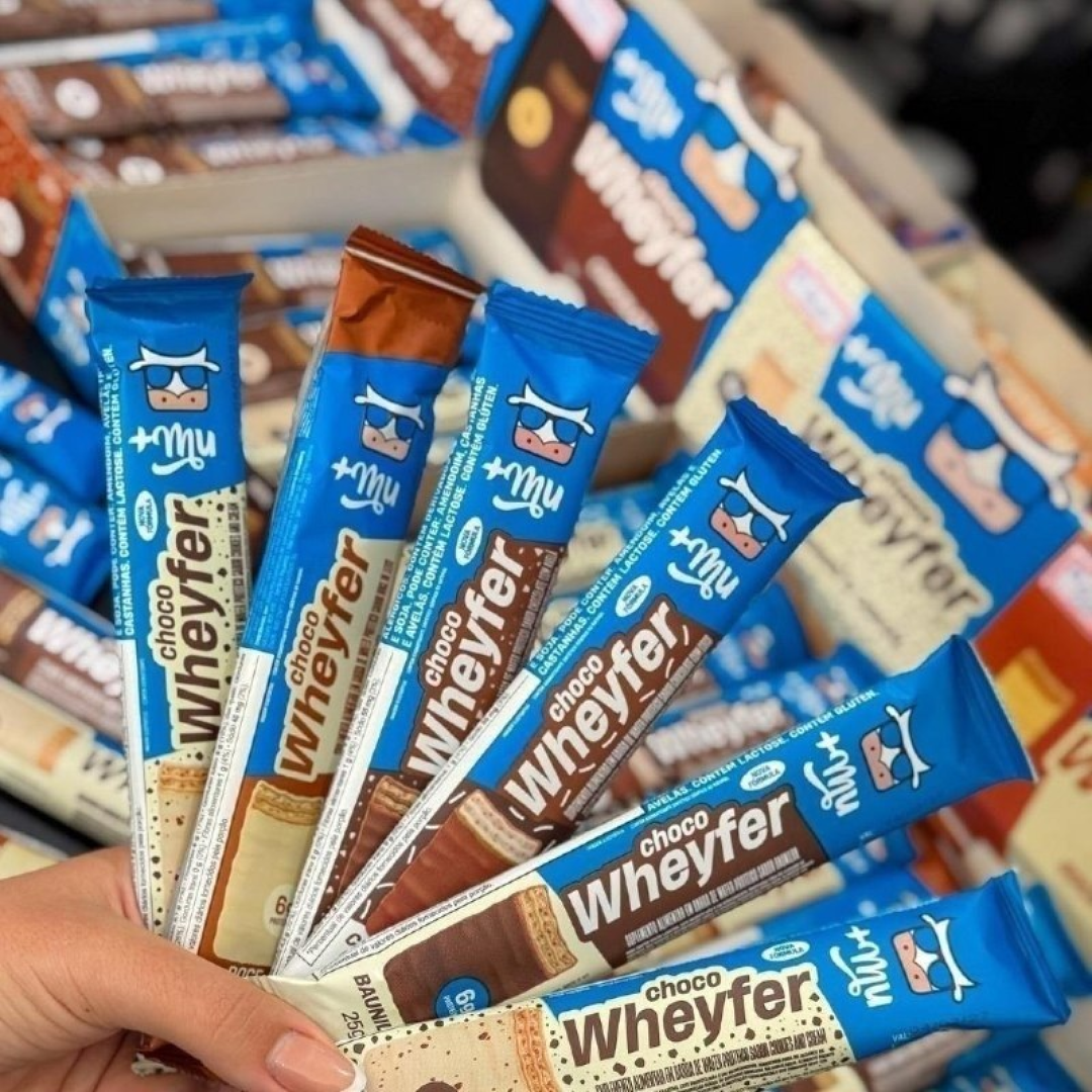 Kit com 12 +Mu Chocowheyfer Proteico 300g