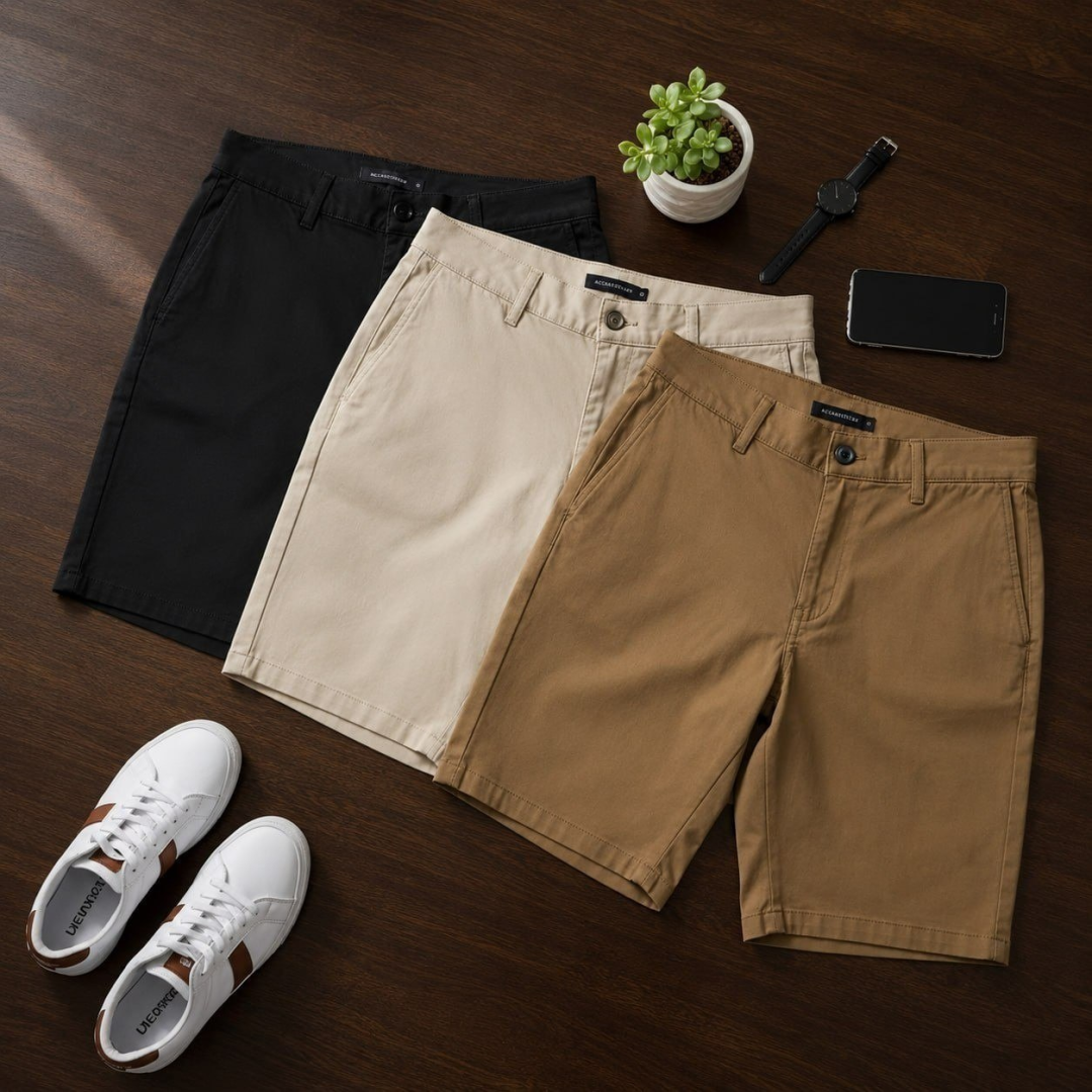 Kit com 3 Bermuda Sarja Jeans Social