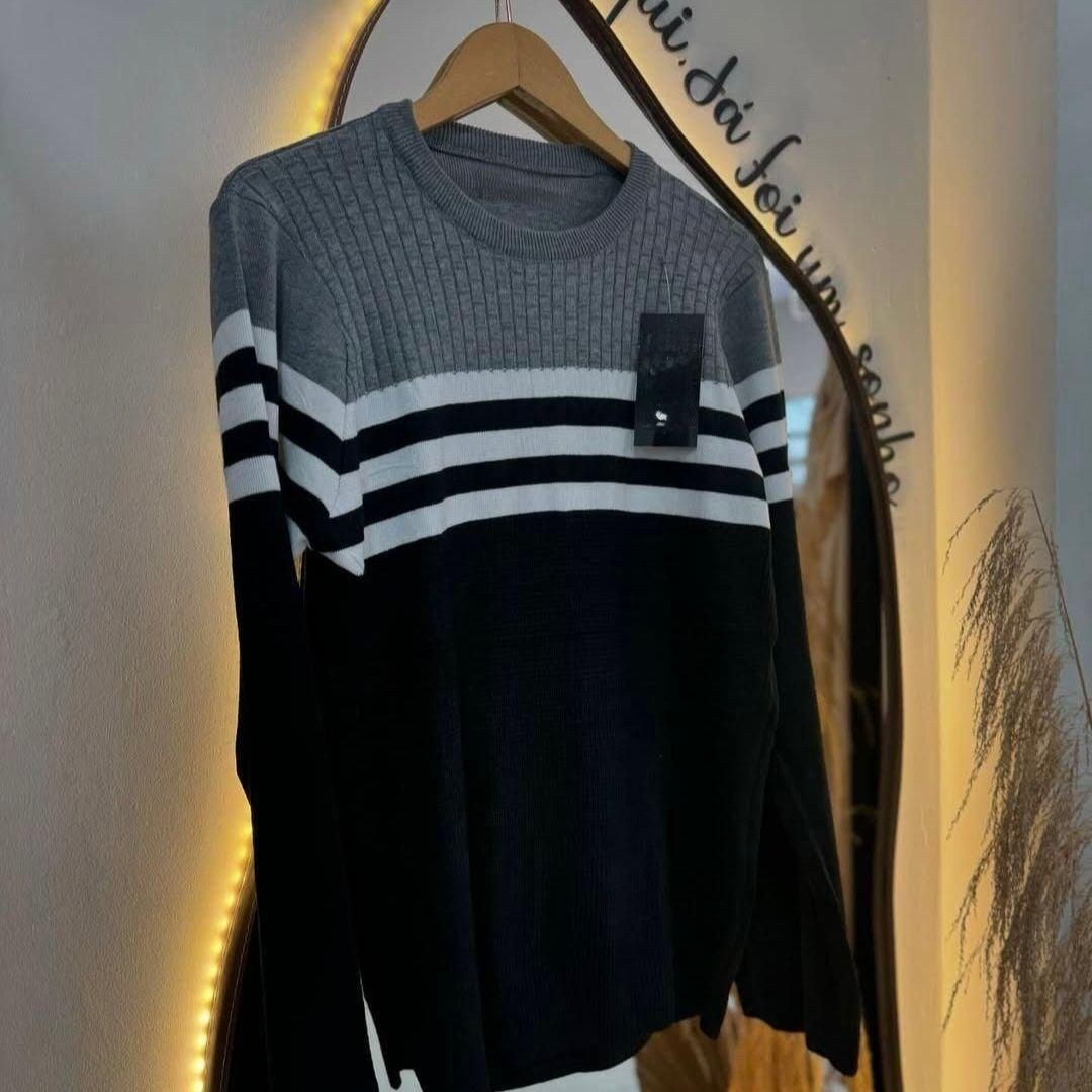 Suéter Comfort Tricot Listrado