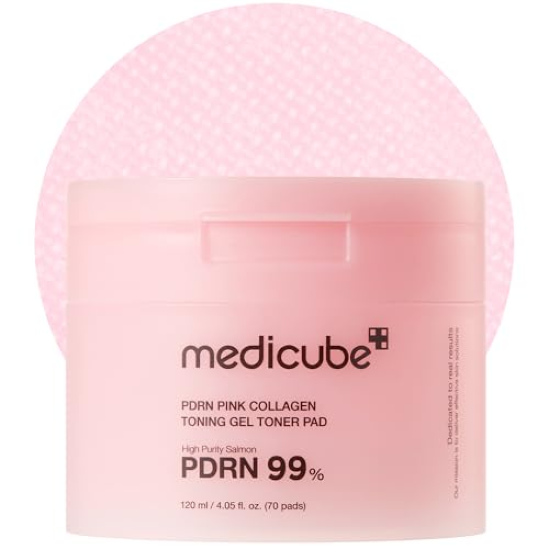 Pads Tonificantes PDRN Pink Collagen 120ml (70 Unidades)
