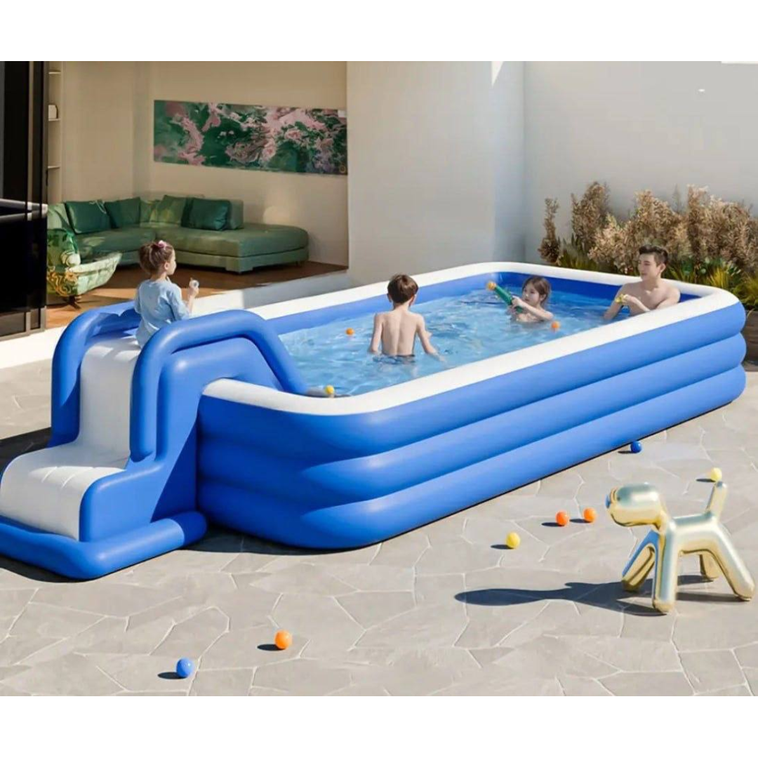Parque Aquático Inflável Infantil Escorregador 290x172cm 290x172x52cm