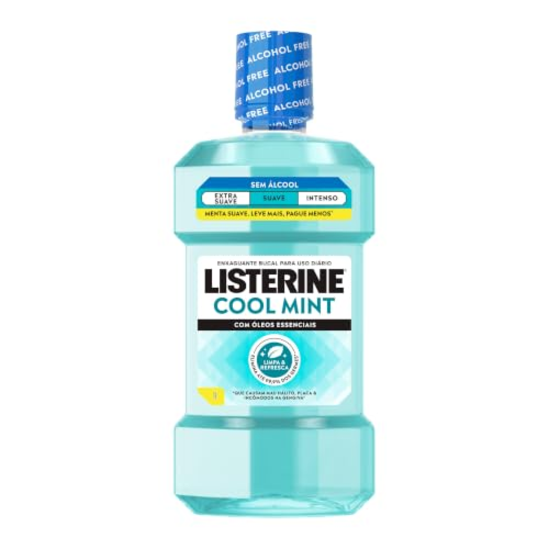 3x Listerine Cool Mint 1L sem Álcool