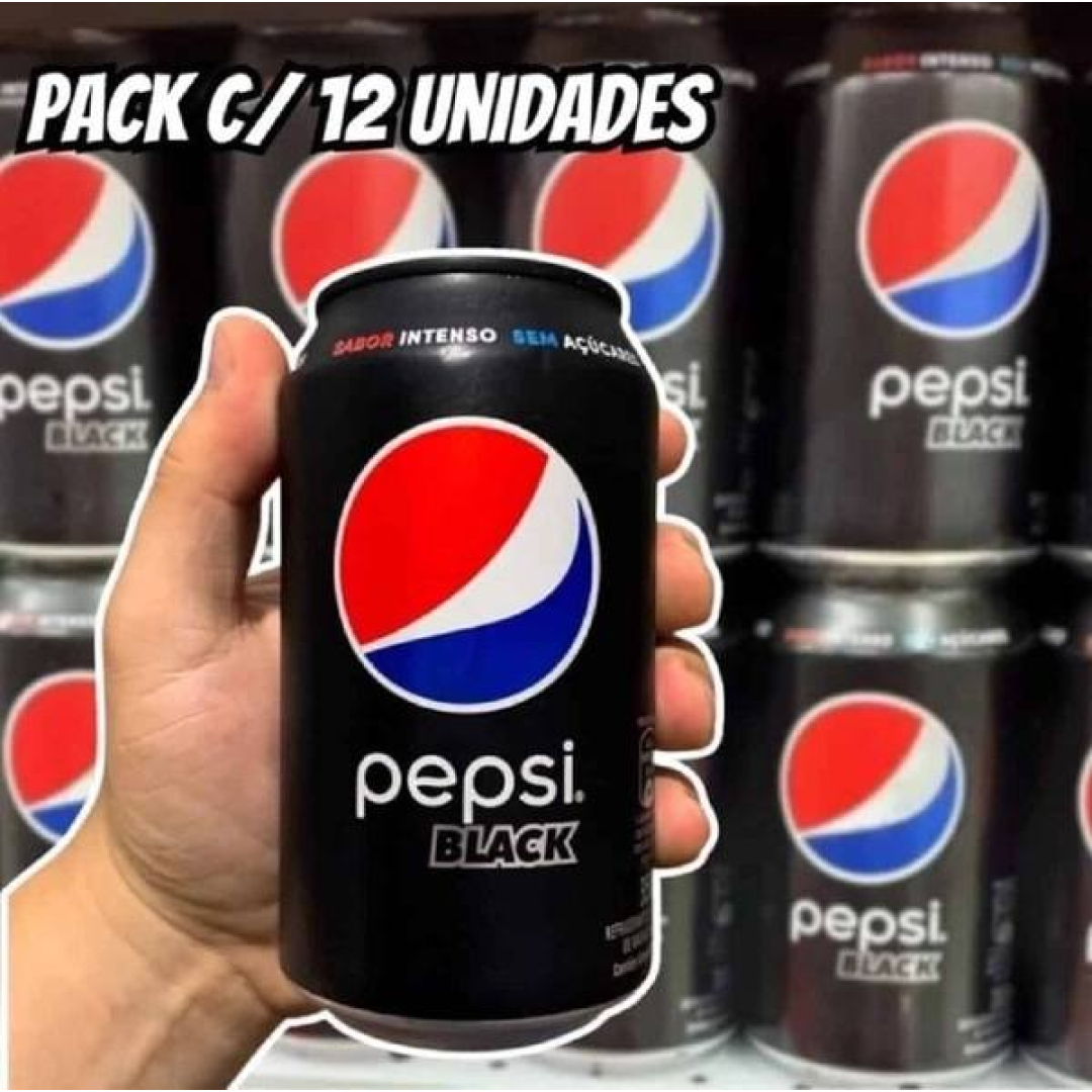 Refrigerante Pepsi Zero BLACK, Lata 350Ml Pack (12 Unidades)