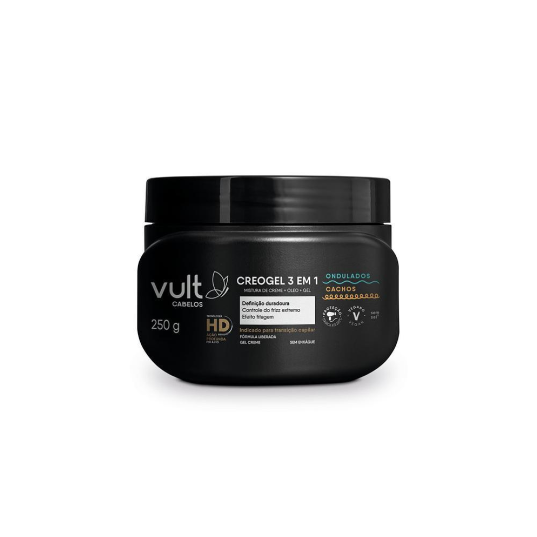 Vult Creogel 3 em 1 Ondulados e Cachos 250g