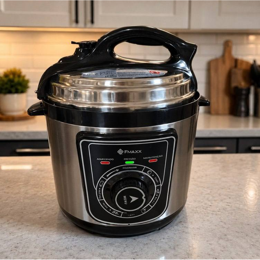 Panela De Pressão Elétrica Fmaxx Chef 4 Litros 800w Prateado 60hz 220v