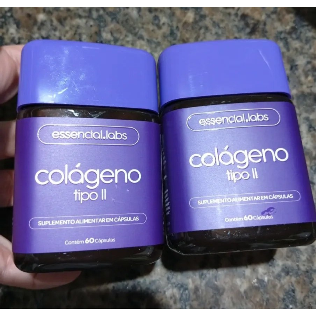 02 POTES do COLÁGENO TIPO 2 45mg - Fórmula com Máxima Concentração e Biodisponibilidade - 60 doses