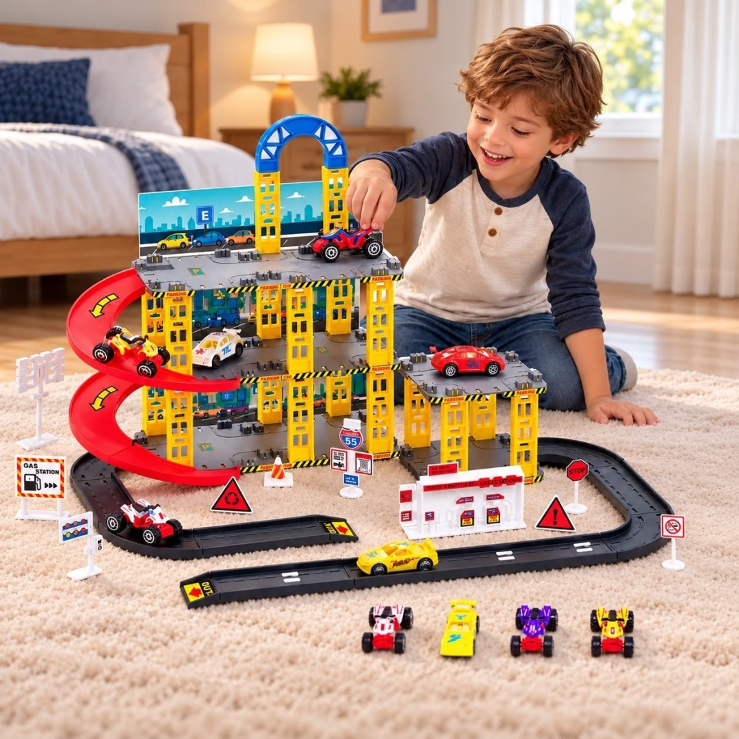 Pista De Carrinhos Infantil Lava Rápido