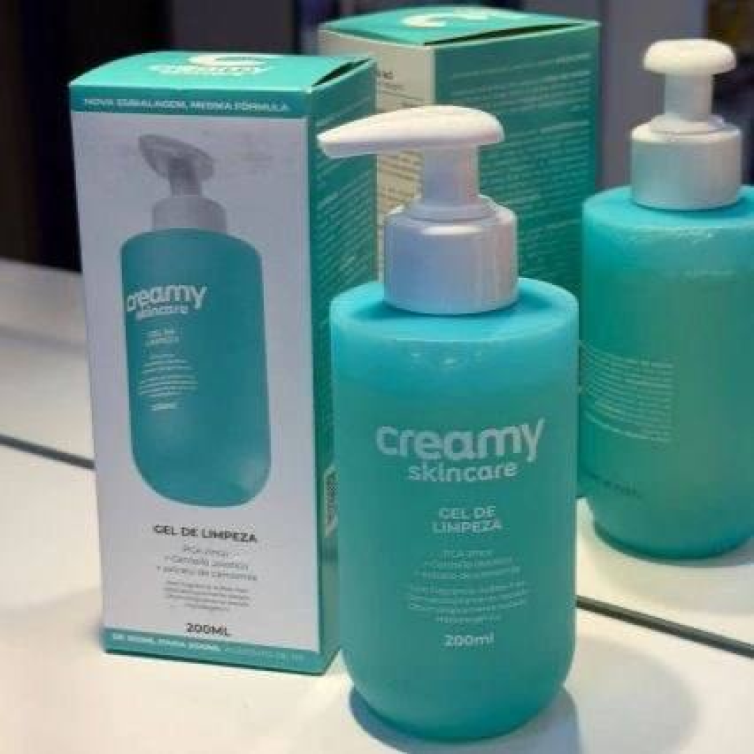 Creamy Skincare Gel de Limpeza 200ml | Limpa Profundamente, Sem Fragrância e Livre de Sulfatos, Remove Impurezas e Regulariza a Oleosidade | Peles Ole...