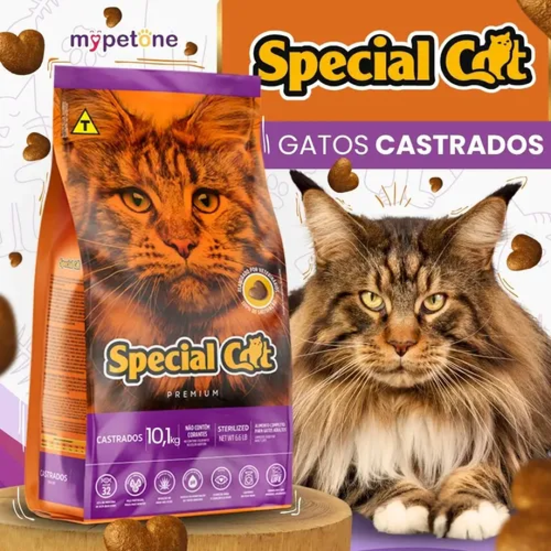 Ração Alimento Seco Special Cat Premium Gatos Castrados 10.1kg